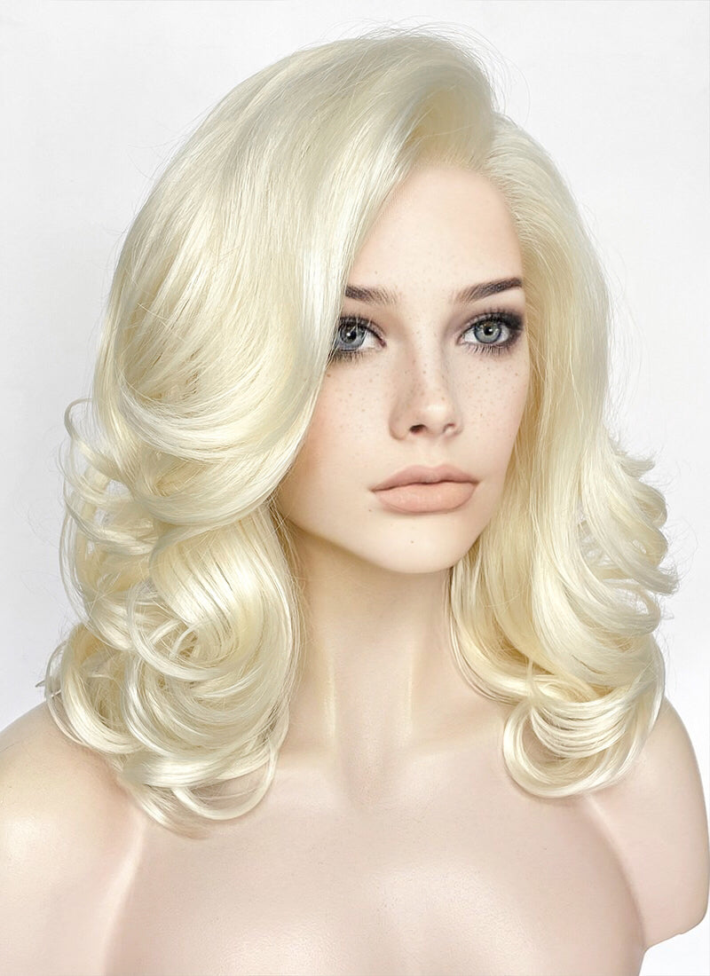 Light Blonde Wavy Lace Front Synthetic Wig LF1318