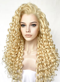 Blonde Curly Lace Front Synthetic Wig LF1322