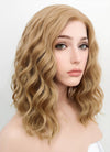 Dark Flaxen Wavy Lace Front Synthetic Wig LF1532