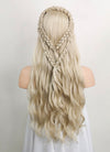 Game of Thrones Daenerys Targaryen Wavy Light Ash Blonde Braided Lace Front Synthetic Wig LF2021