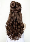 Wavy Dark Brown Braided Belle Beauty and the Beast Lace Front Synthetic Wig LF2028