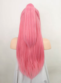 Pink Braided Lace Front Synthetic Wig LF2067