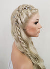 Light Ash Blonde Braided Lace Front Synthetic Wig LF2079