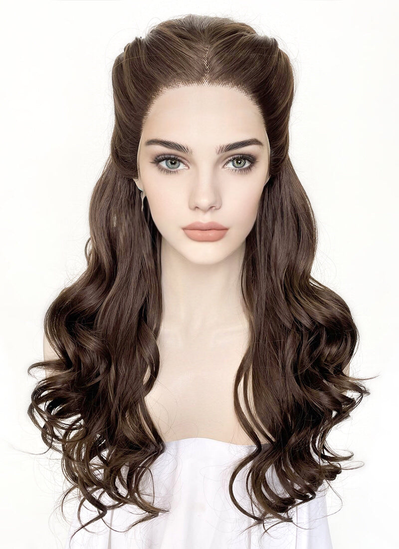 Brunette Braided Lace Front Synthetic Wig LF2084