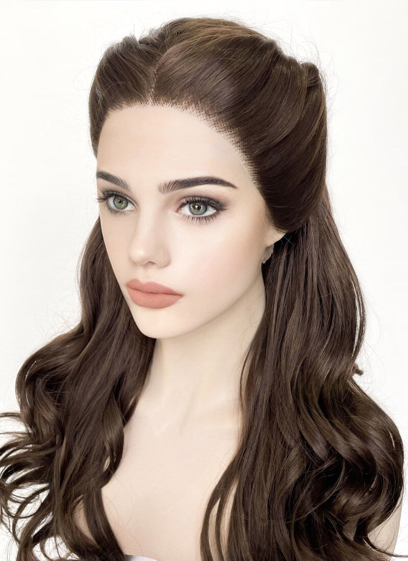 Brunette Braided Lace Front Synthetic Wig LF2084