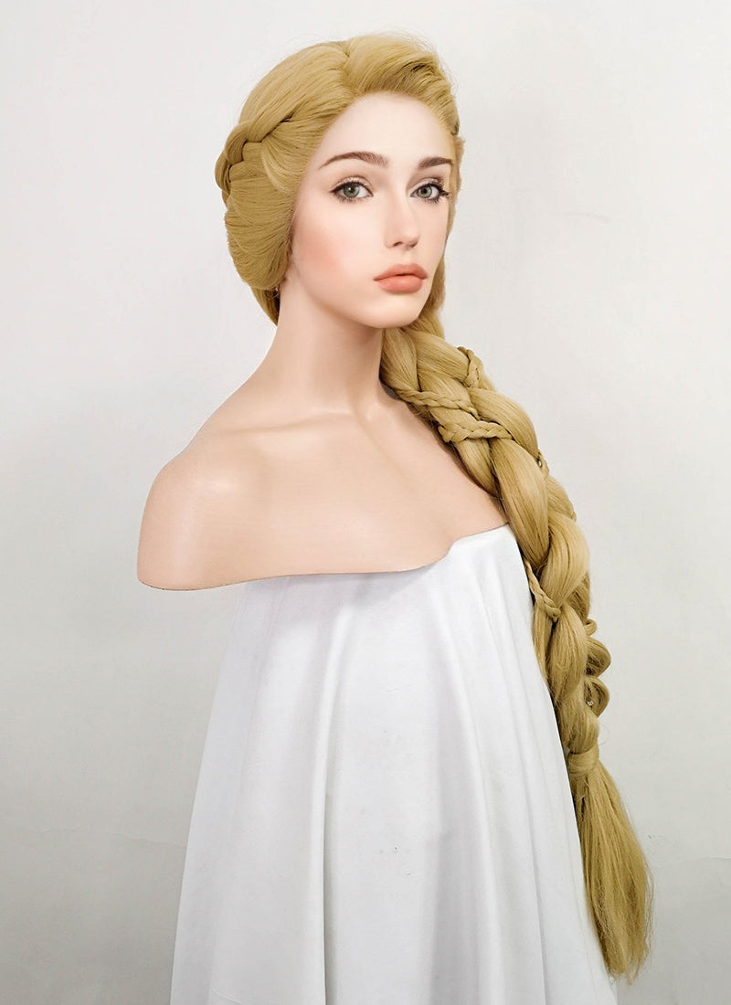 Blonde Braided Yaki Lace Front Synthetic Wig LF2086