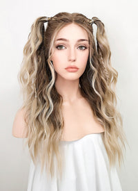 Mixed Ash Blonde Braided Kanekalon Lace Front Synthetic Wig LF2094