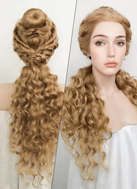 Golden Blonde Braided Lace Front Synthetic Wig LF2106