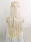 House of the Dragon Young Princess Rhaenyra Targaryen Platinum Blonde Braided Lace Front Synthetic Wig LF2109