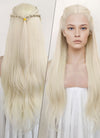 House of the Dragon Rhaenyra Targaryen Platinum Blonde Braided Lace Front Synthetic Wig LF2119