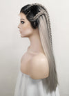Monster High The Movie Frankie Stein Blondish Grey Mixed Blue With Dark Roots Braided Lace Front Synthetic Wig LF2120