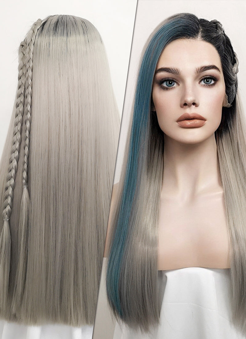 Mixed gray human hair wigs Clearance