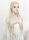 Platinum Blonde Braided Lace Front Synthetic Wig LF2126