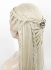 Platinum Blonde Braided Lace Front Synthetic Wig LF2126