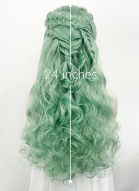 Pastel Green Braided Lace Front Synthetic Wig LF2129
