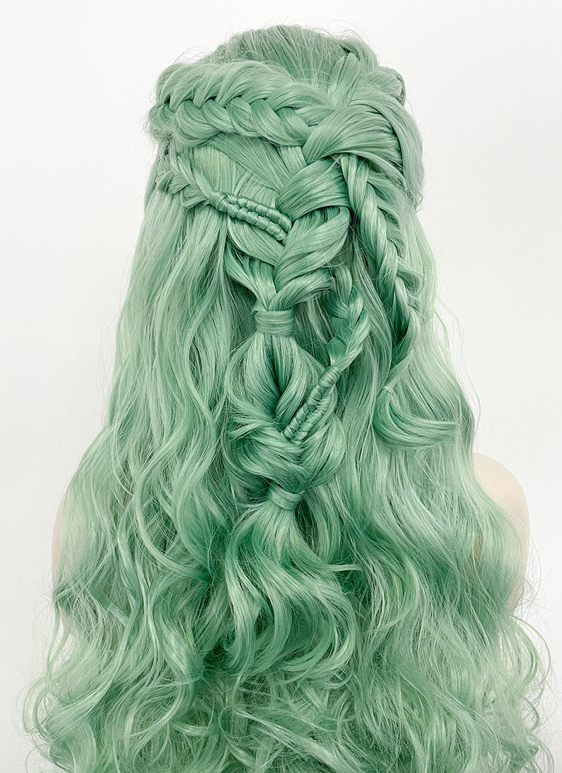 Pastel Green Braided Lace Front Synthetic Wig LF2129
