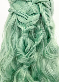 Pastel Green Braided Lace Front Synthetic Wig LF2129