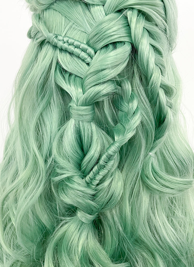 Pastel Green Braided Lace Front Synthetic Wig LF2129