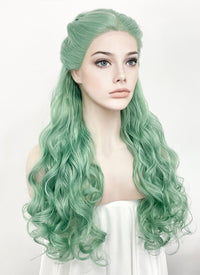 Pastel Green Braided Lace Front Synthetic Wig LF2129