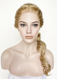 Golden Blonde Braided Lace Front Synthetic Wig LF2131