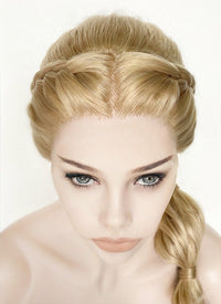 Golden Blonde Braided Lace Front Synthetic Wig LF2131