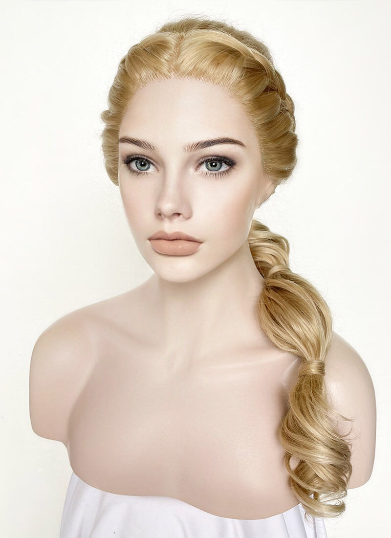 Golden Blonde Braided Lace Front Synthetic Wig LF2131