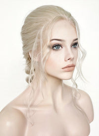 Light Ash Blonde Braided Lace Front Synthetic Wig LF2132