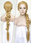 Tangled Rapunzel Blonde Braided Yaki Lace Front Synthetic Wig LF2136