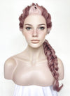Two Tone Pink Braided Lace Front Synthetic Wig LF2137
