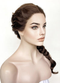 Brunette Braided Lace Front Synthetic Wig LF2139