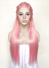 Pastel Pink Braided Lace Front Synthetic Wig LF2142