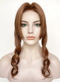 Final Fantasy Aerith Gainsborough Chestnut Brown Braided Lace Front Synthetic Wig LF2143