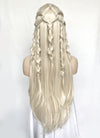 Platinum Blonde Braided Lace Front Synthetic Wig LF2152