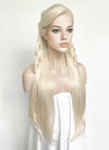 Platinum Blonde Braided Lace Front Synthetic Wig LF2152