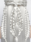 White Braided Yaki Lace Front Synthetic Wig LF2153