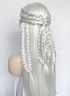 White Braided Yaki Lace Front Synthetic Wig LF2153