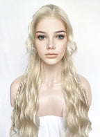 Pastel Ash Blonde Braided Lace Front Synthetic Wig LF2156