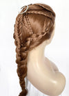 Chestnut Brown Braided Lace Front Synthetic Wig LF2502