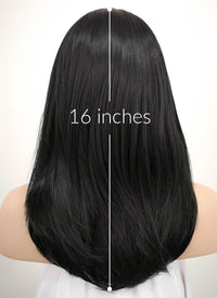 Jet Black Straight Bob Lace Front Synthetic Wig LF262