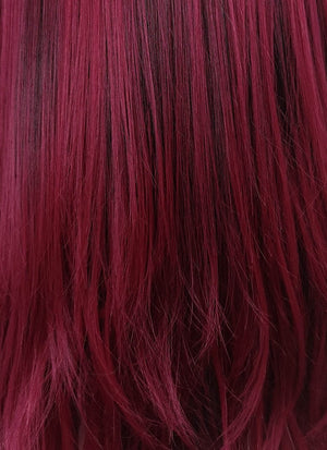 Two Tone Red Straight Lace Front Synthetic Wig LF3177