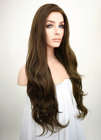 Brunette Wavy Lace Front Synthetic Wig LF321