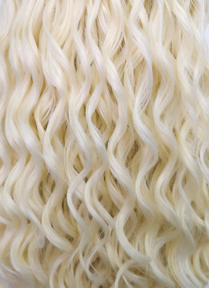 Light Blonde Wavy Lace Front Synthetic Wig LF3225