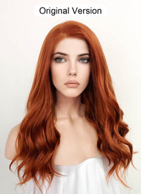 Black Widow Ginger Wavy Lace Front Synthetic Wig LF3229