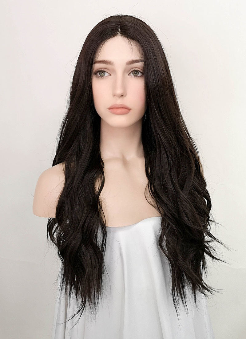 Brunette Wavy Lace Front Synthetic Wig LF3232