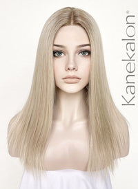 Mixed Blonde With Dark Roots Straight Lace Front Synthetic Wig LF3235