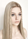 Mixed Blonde With Dark Roots Straight Lace Front Synthetic Wig LF3235