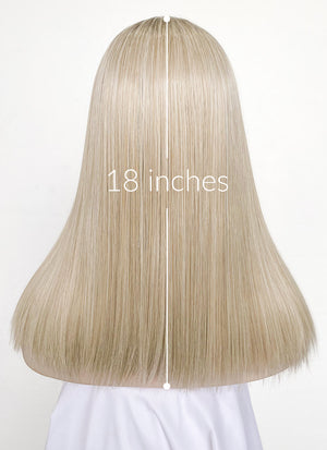 Mixed Blonde With Dark Roots Straight Lace Front Synthetic Wig LF3235