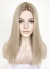 Mixed Blonde With Dark Roots Straight Lace Front Synthetic Wig LF3235