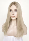 Mixed Blonde With Dark Roots Straight Lace Front Synthetic Wig LF3235
