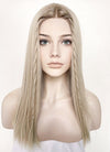Mixed Blonde With Dark Roots Straight Lace Front Synthetic Wig LF3235